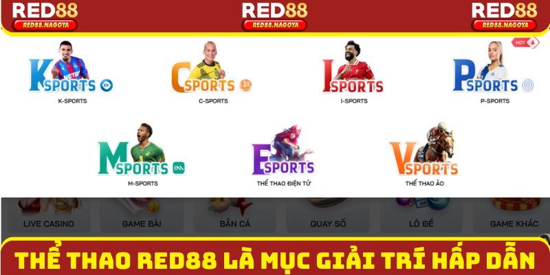 Thể thao RED88 là mục giải trí vô cùng hấp dẫn